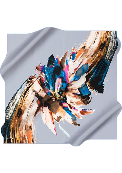 90X90 Aker Ipek Krep Saten Eşarp