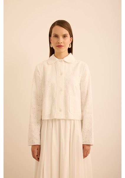 Cotton Brode Kısa Ceket