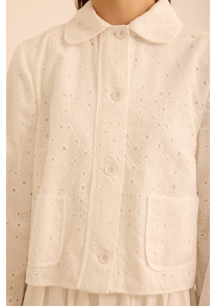 Cotton Brode Kısa Ceket