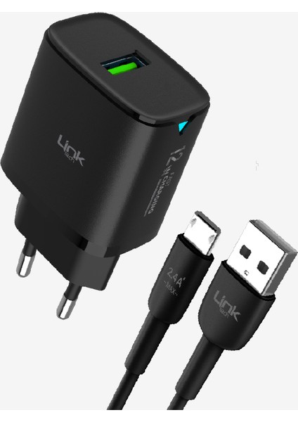Linktech C301 Safe 12W Micro USB Kablolu Hızlı Şarj Cihazı