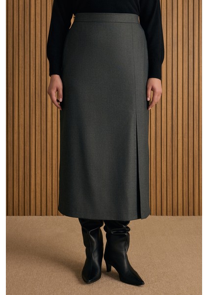 Önü Pilikaşe Yırtmaç Detaylı Etek fiyatları