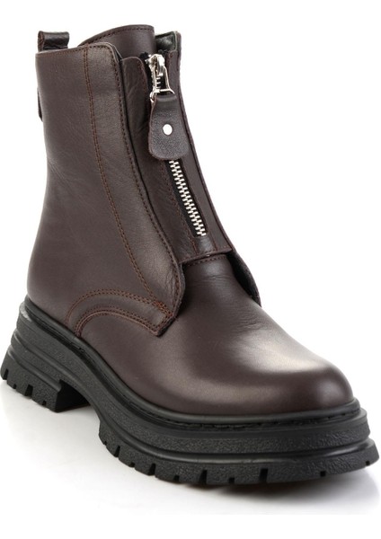 Kahve Hakiki Deri Kadın Bot & Bootie K02286089903 fiyatları
