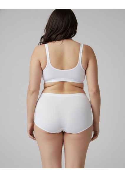 Kadın Külot Pamuklu Cotton 12'li Paket Normal ve Battal Büyük Beden - Yıldız