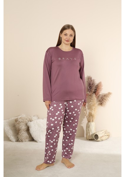 Sandy Soft Termal Kumaş Büyük Beden Kışlık Kadın Pijama Takımı 1300 fiyatları