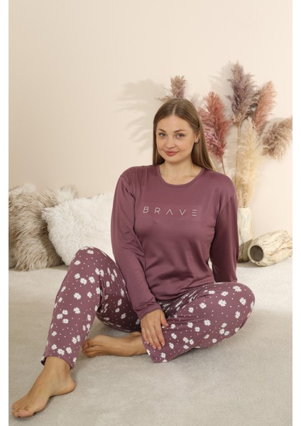 Sandy Soft Termal Kumaş Büyük Beden Kışlık Kadın Pijama Takımı 1300 fırsatları