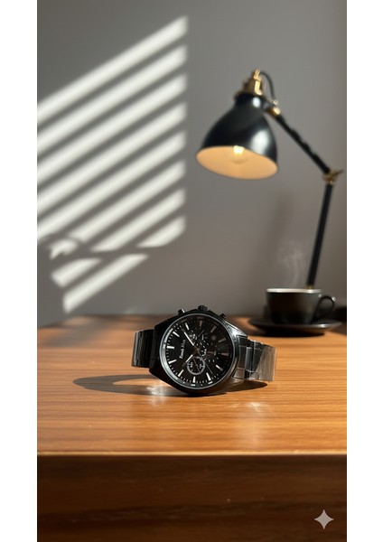 Erkek Kol Saati Siyah Renk, Siyah Kadran - Şık Metal Kordon, 2 Yıl Garantili fiyatları