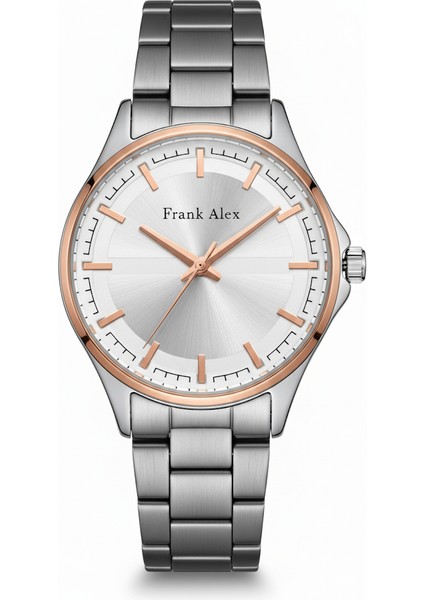 Erkek Kol Saati Altın ve Gümüş Renk, Gümüş Kadran - Şık Metal Kordon, 2 Yıl Garantili