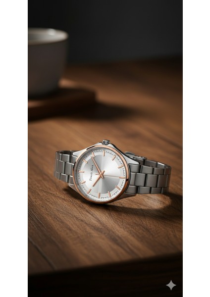 Erkek Kol Saati Altın ve Gümüş Renk, Gümüş Kadran - Şık Metal Kordon, 2 Yıl Garantili fiyatları