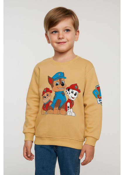 Paw Petrol Çizgi Film Karakterli, Baskılı Erkek Çoçuk Sweatshirt