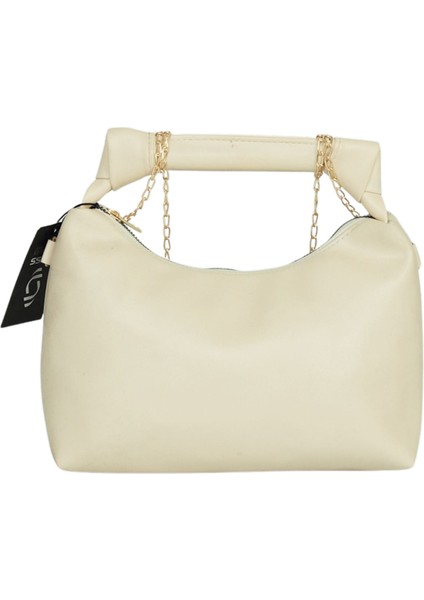 Zincir Askılı Deri Çanta-Krem fiyatları