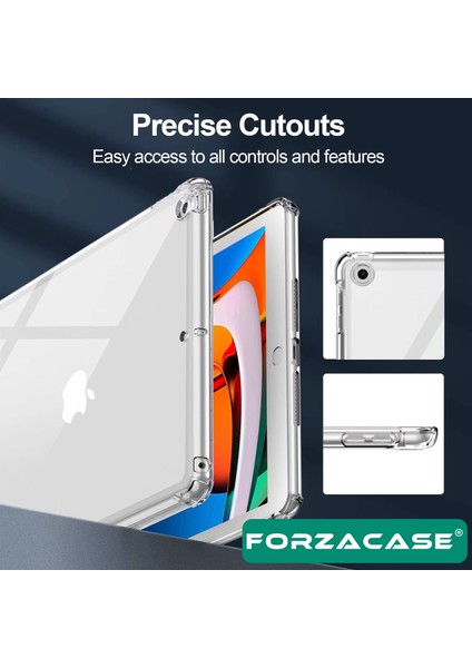 iPad 8. Nesil 10.2 Inch 2020 A2428 A2429 ile Uyumlu Anti Shock Silikon Kılıf Şeffaf FC014 modelleri