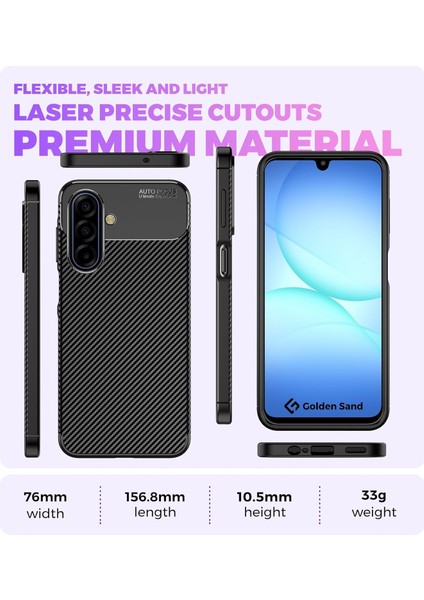 Samsung Galaxy A17 Uyumlu Kılıf Karbon Tasarım Kamera Korumalı Silikon Telefon Kılıfı Kapak modelleri