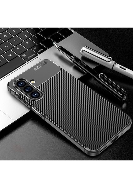 Samsung Galaxy A17 Uyumlu Kılıf Karbon Tasarım Kamera Korumalı Silikon Telefon Kılıfı Kapak fırsatları
