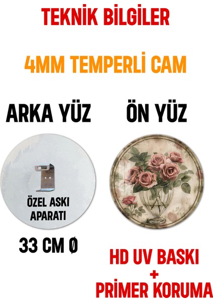 3D Görünümlü Temperli Cam Tablo – Tavuk ve Yumurta Sepeti Temalı Duvar Süsü Uv Baskı 33X33 cm CDS023