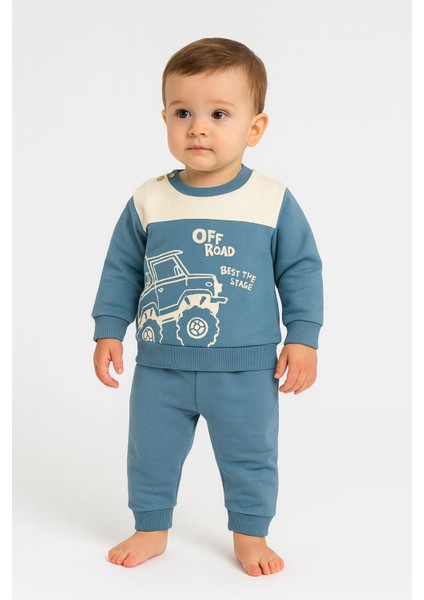 Erkek Bebek %100 Pamuklu Eşofman Takımı 2'li Alt -Üst Takım fiyatları