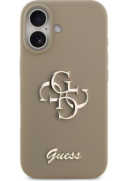 iPhone 17 Uyumlu Kılıf Guess Orjinal Lisanslı Grained Yazı Logolu Kapak Kahverengi modelleri