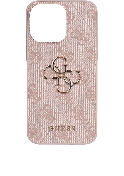 iPhone 15 Plus Uyumlu Kılıf Guess Lisanslı Pu 4g Büyük Metal Logolu Çapraz Vücut Askılı Kapak Pembe fırsatları