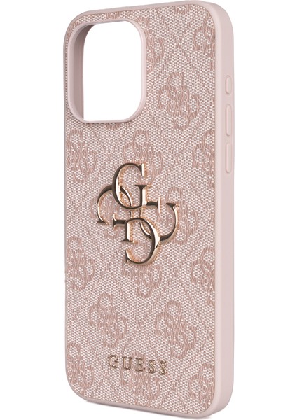 iPhone 15 Plus Uyumlu Kılıf Guess Lisanslı Pu 4g Büyük Metal Logolu Çapraz Vücut Askılı Kapak Pembe indirimleri