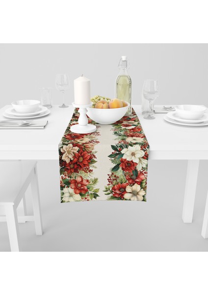 Dijital Baskılı Runner - Yılbaşı / Christmas Desenli - 140X40 cm fiyatları