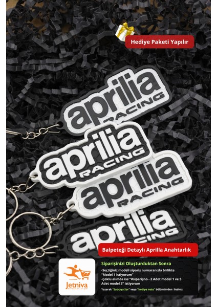 Aprilia Racing Motosiklet Anahtarlığı -V1