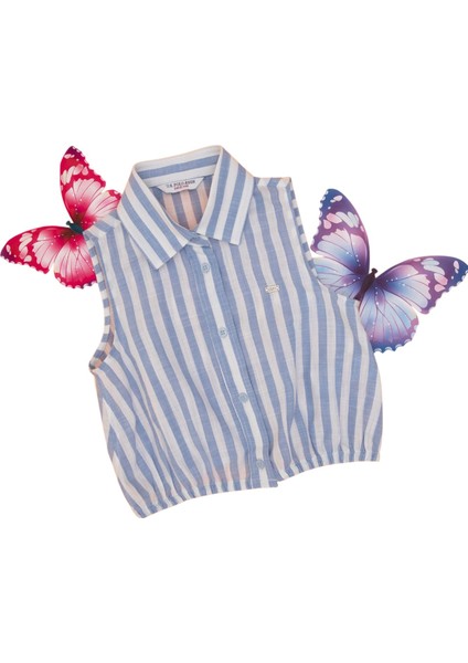 Kız Çocuk Çizgili Kolsuz Gömlek 2190808 fiyatları