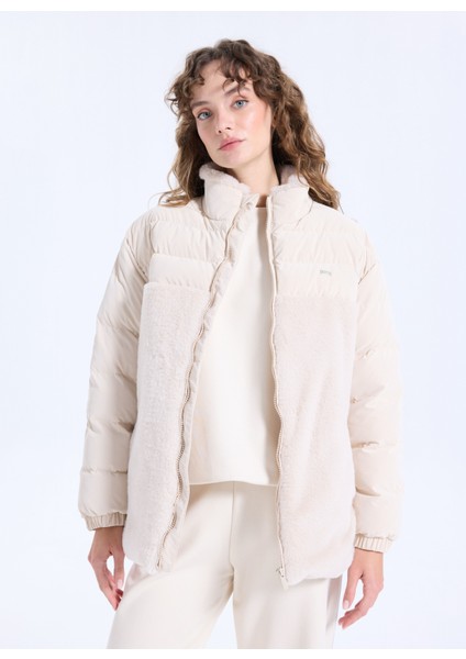 Ekru Kadın Mont J5WL-MNT7177 modelleri