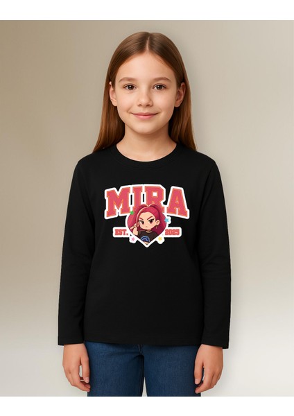 Kpop Demon Hunters Huntrix Mira Uzun Kollu Baskılı Kız Çocuk Tişört (4-13 Yaş)) fiyatları