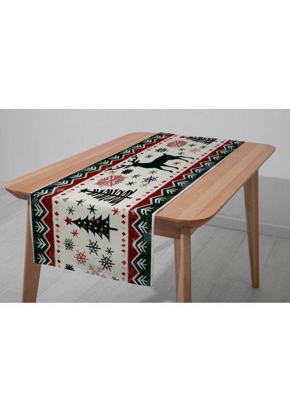 Dijital Baskılı Runner - Yılbaşı / Christmas Desenli - 140X40 cm modelleri