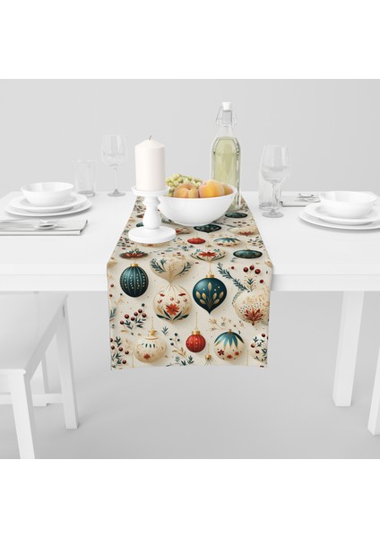 Dijital Baskılı Runner - Yılbaşı / Christmas Desenli - 140X40 cm fiyatları