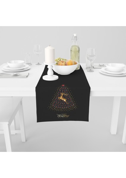 Dijital Baskılı Runner - Yılbaşı / Christmas Desenli - 140X40 cm fiyatları