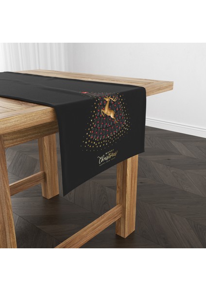 Dijital Baskılı Runner - Yılbaşı / Christmas Desenli - 140X40 cm fırsatları