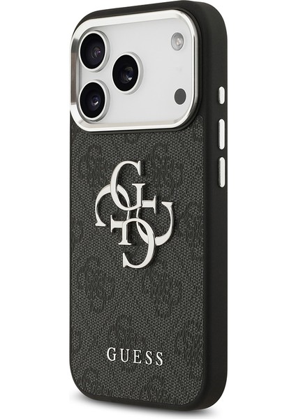 iPhone 17 Pro Kılıf Guess Lisanslı Gümüş Kamera Çerçeveli 4g Desenli Büyük 4g ve Yazı Logolu Siyah fiyatları