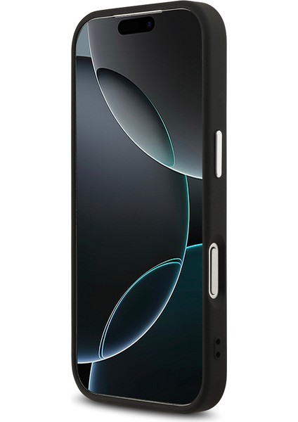 iPhone 17 Pro Kılıf Guess Lisanslı Gümüş Kamera Çerçeveli 4g Desenli Büyük 4g ve Yazı Logolu Siyah indirimleri