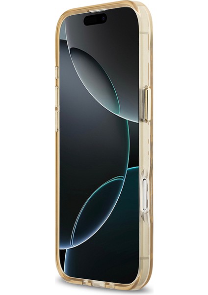 iPhone 17 Air Uyumlu Kılıf Guess Lisanslı M-Safeli Üçgen Logolu Simli Leopar Desenli Kahverengi indirimleri