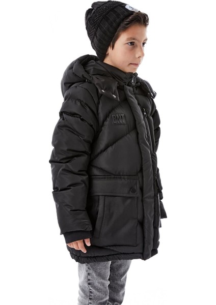 Erkek Çocuk Kapüşonlu Kalın Kışlık Mont 51335