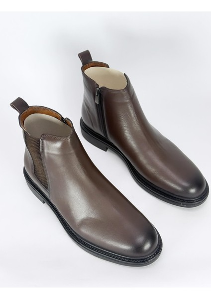 Içi Dışı Hakiki Deri Italyan Tasarım Chelsea Erkek Bot
