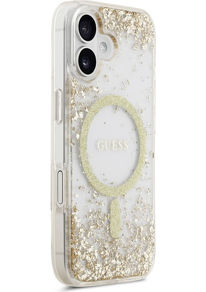iPhone 17 Uyumlu Kılıf Guess Orjinal Lisanslı M-Safe Özellikli Transparan Resin Bottom Kapak Gold fırsatları