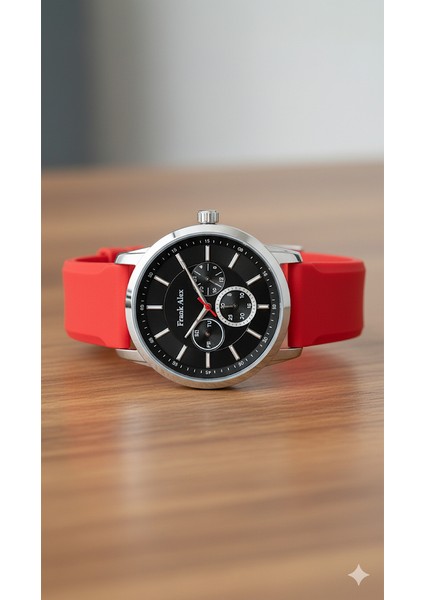 Erkek Kol Saati Gümüş Renk, Siyah Kadran - Şık Silikon Kordon, 2 Yıl Garantili fiyatları