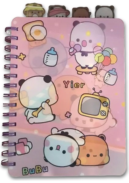 4 Bölmeli Hologram Kapaklı Defter