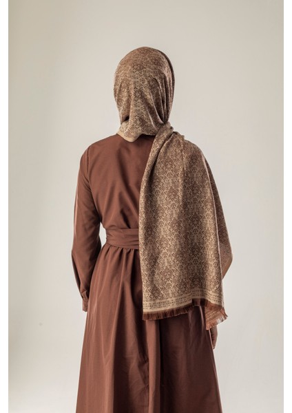 Terracotta Desenli Dokuma Pamuk Şal modelleri