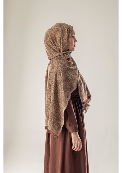 Terracotta Desenli Dokuma Pamuk Şal fırsatları