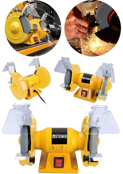 Alman 125 mm Turbo 3800 Watt Çark Motoru Zımpara Balta Bıçak Bileme Makinesi Taş Motoru Taşl fiyatları