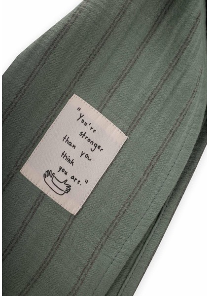 Çocuk Fular 25X140 cm Yeşil Çift Çizgili fiyatları