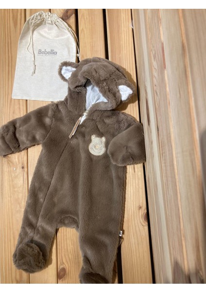 Anna Kalın Astarlı Wellsoft Unisex Tulum Kahve