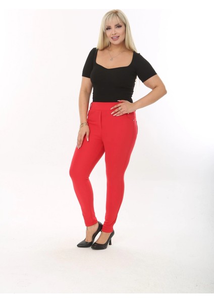 Kadın Cep Detaylı Büyük Beden Tayt Pantolon modelleri