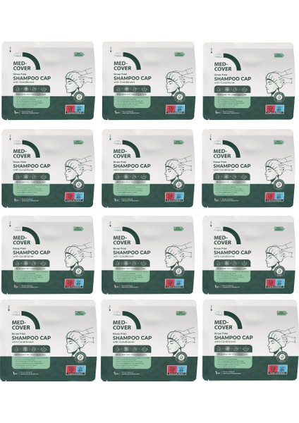 Med-Cover Shampoocap Saç Yıkama Bonesi x 12 Adet