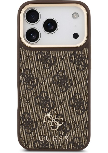 iPhone 17 Pro Guess Lisanslı 4g Yazı Logolu Kılıf&ekran&lens Koruyucu 3in1 Aksesuar Seti Kahverengi indirimleri