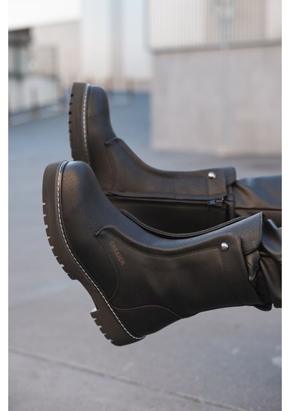 CH027 - Cst Quebec Erkek Bot Sıyah fırsatları