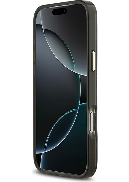 iPhone 17 Pro Max Uyumlu Kılıf Guess Lisanslı M-Safe Özellikli Yazı Logolu Python Desen Kapak Siyah indirimleri