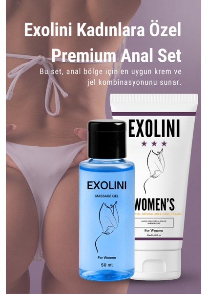 Kadınlara Özel Anal Set – Su Bazlı Jel 50 ml + Rahatlatıcı Krem, Strapon & Prezervatif Uyumlu